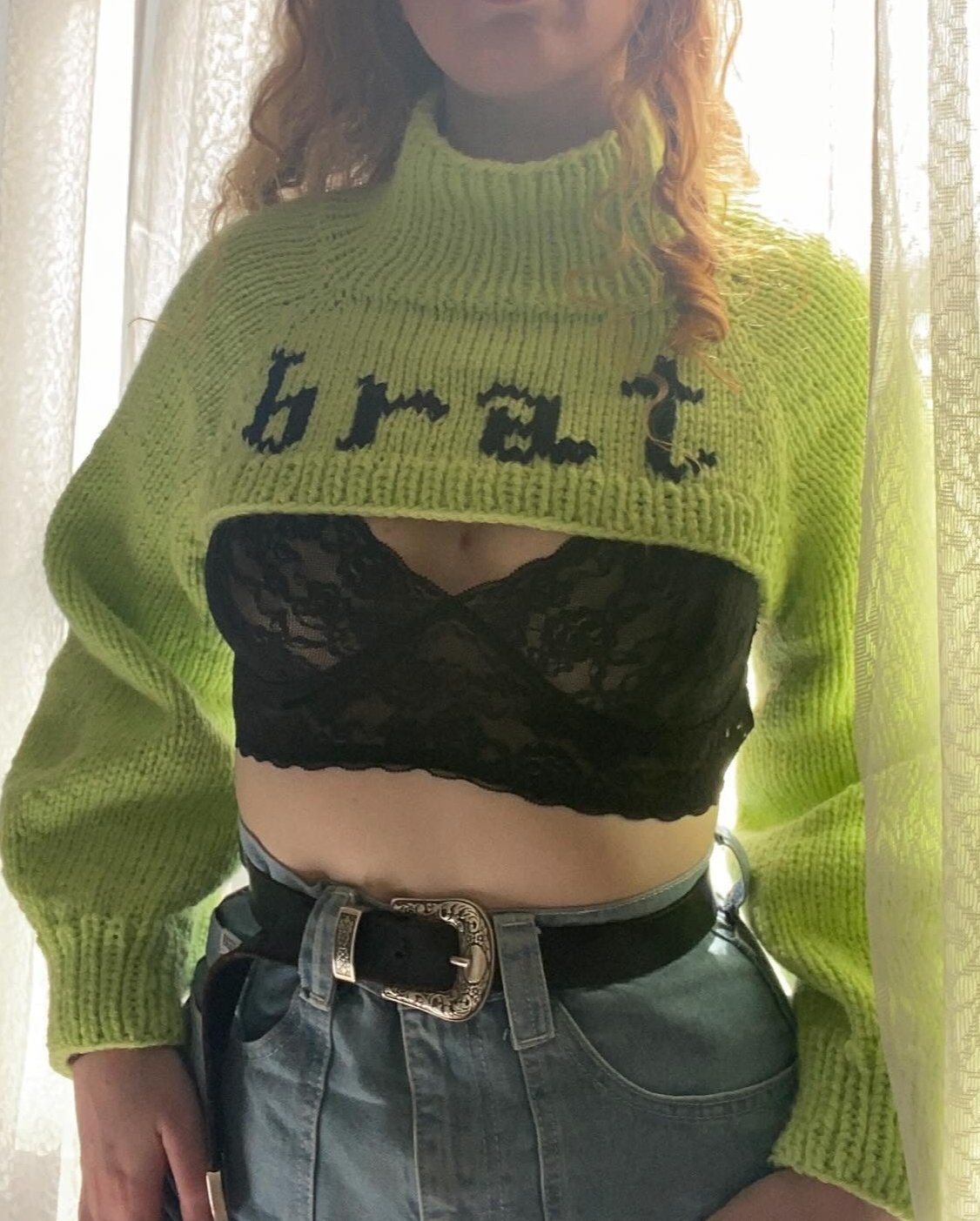 BRAT knitted cropped jumper
