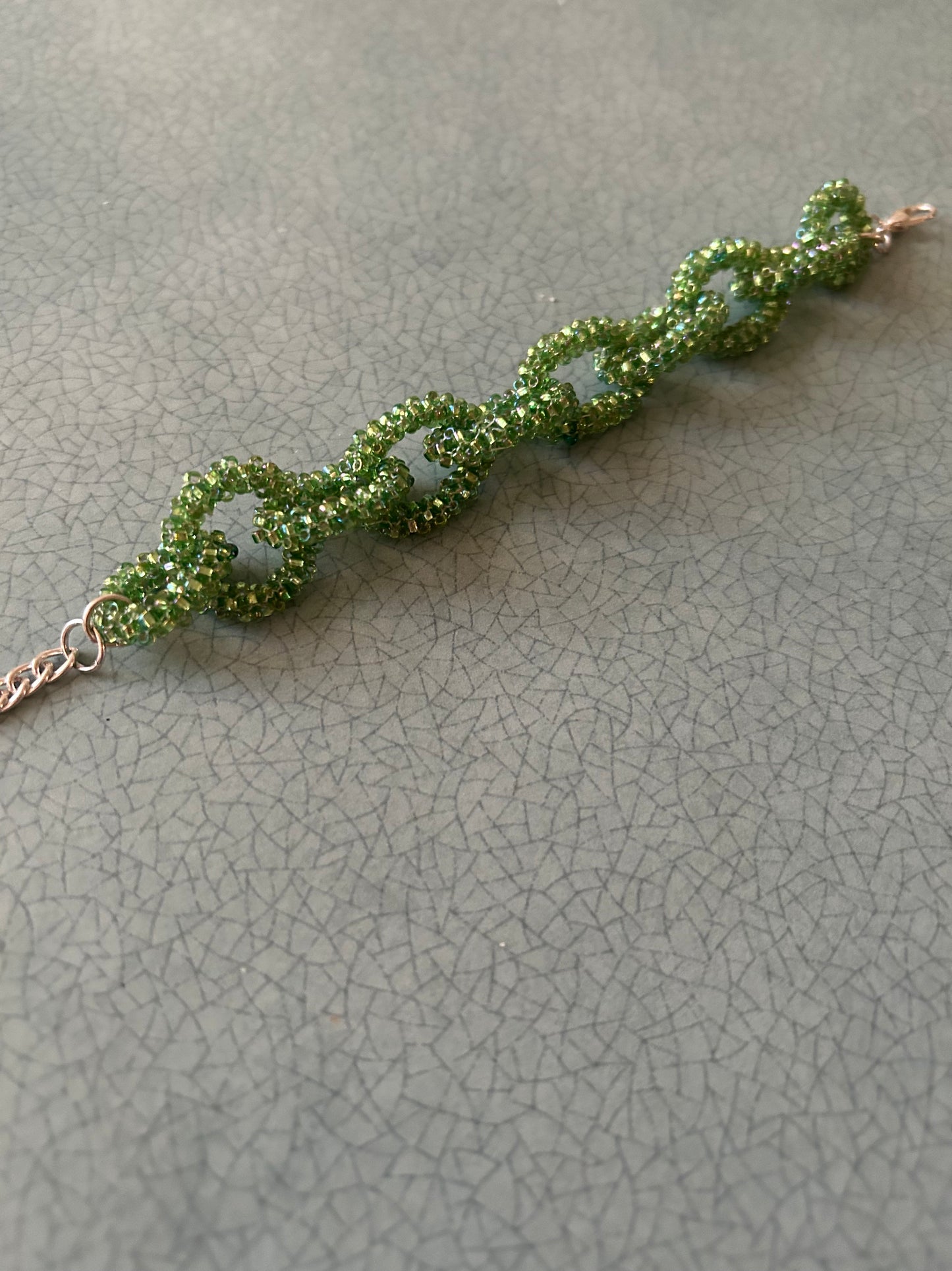 Green chain bracelet