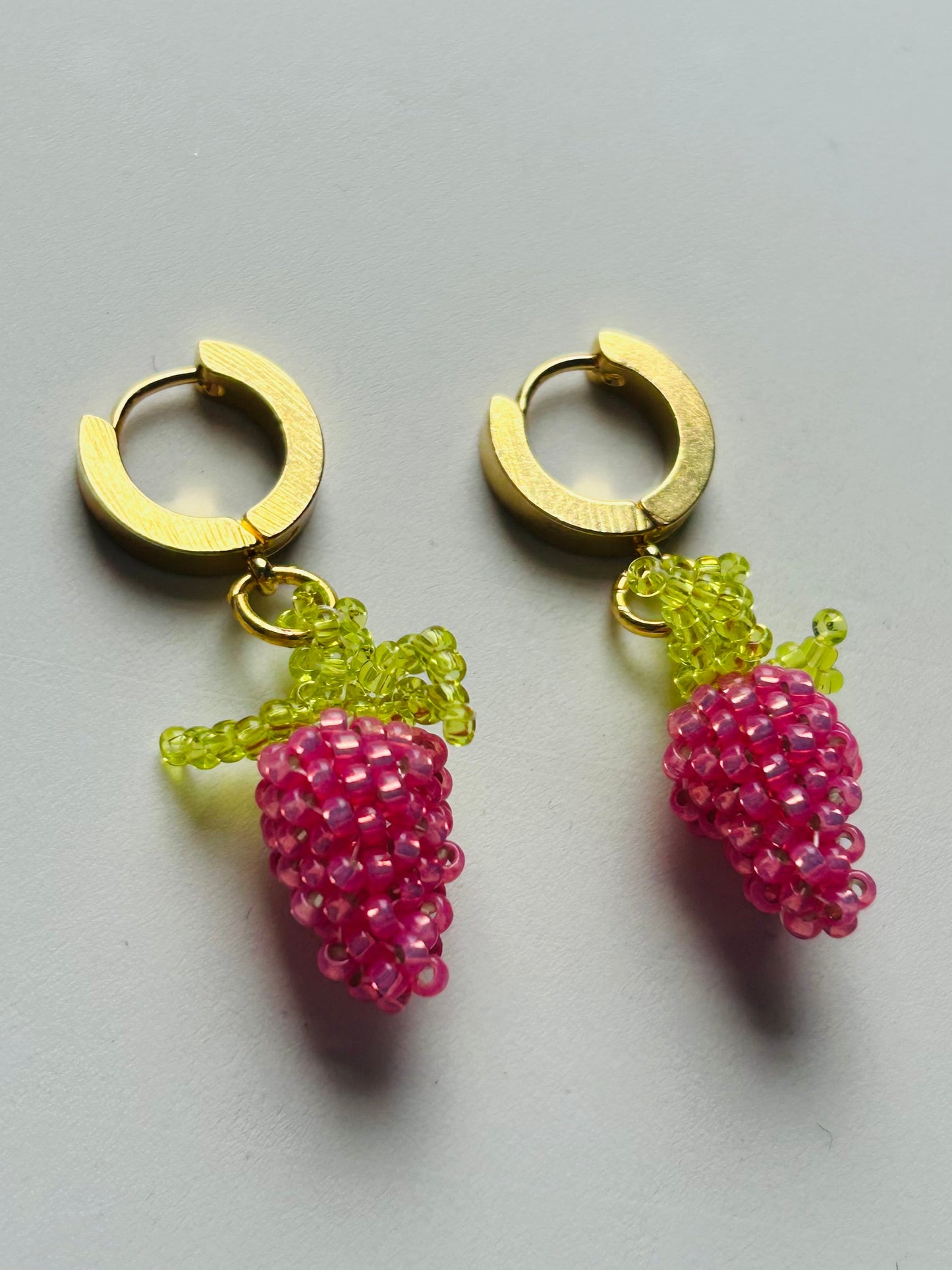 Raspberry earrings
