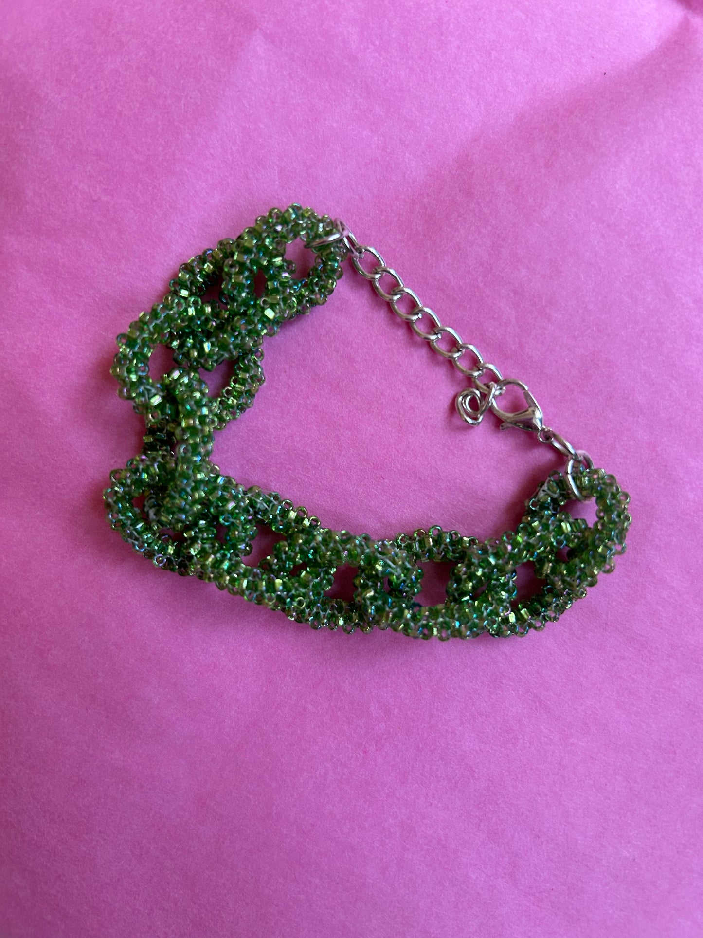 Green chain bracelet
