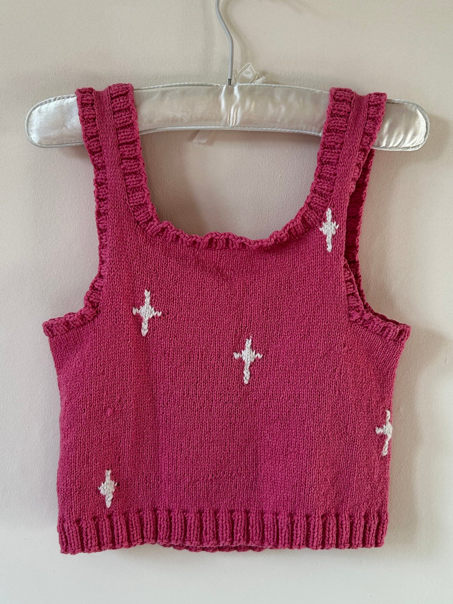 Pink pleaser tank top