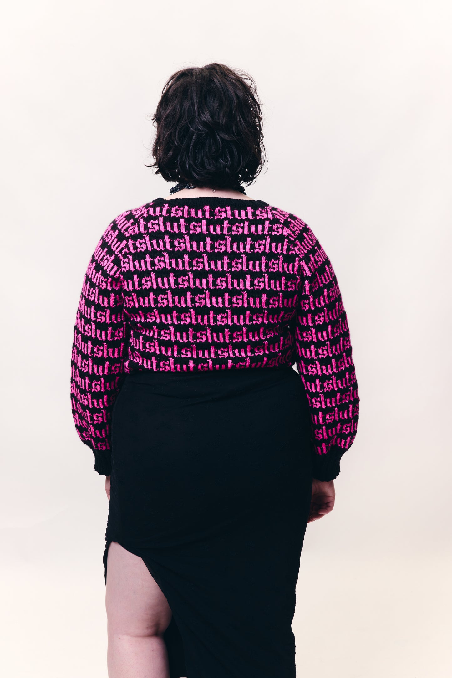 Slut Sweater black and pink