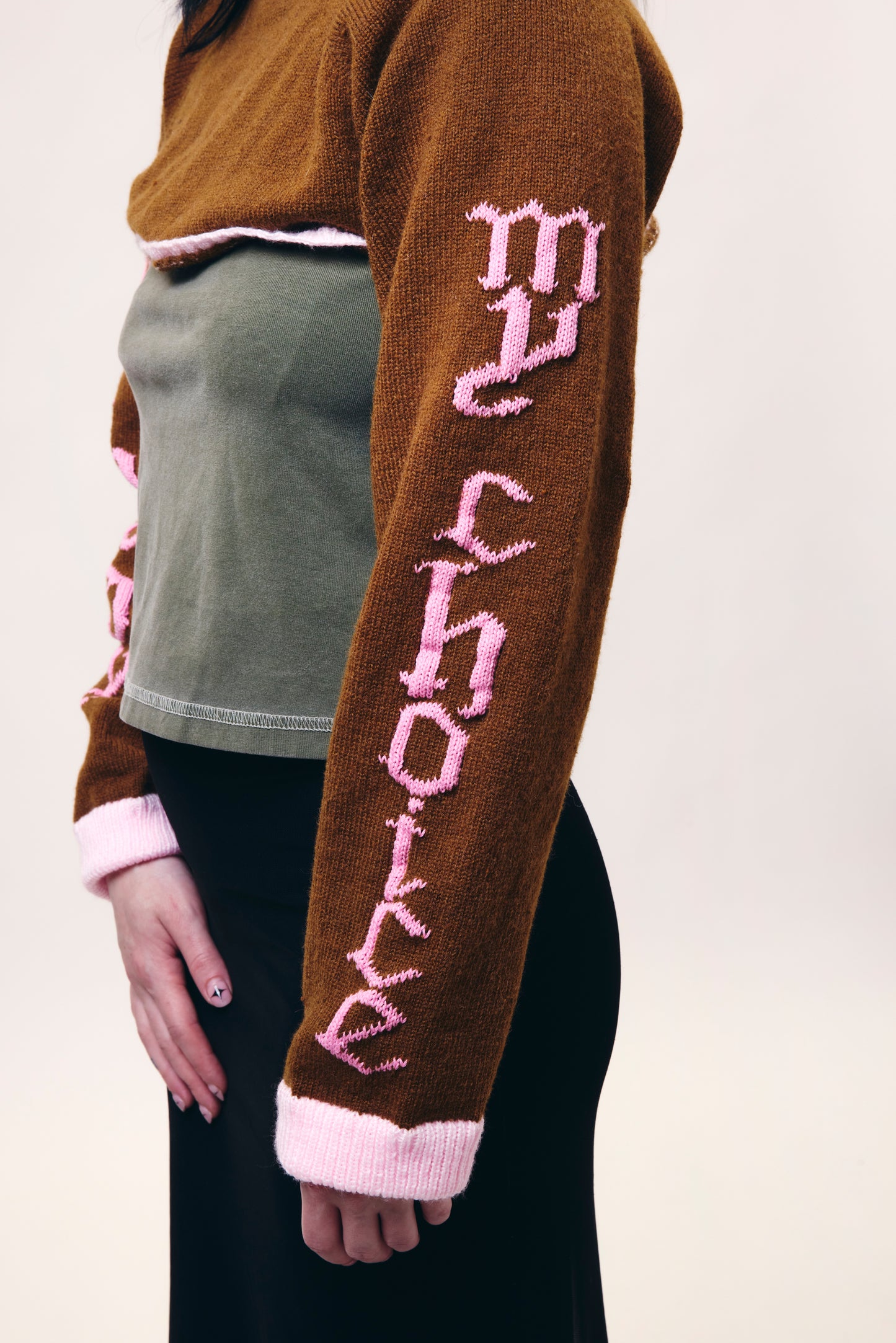 My Body My Choice Cropped Jumper
