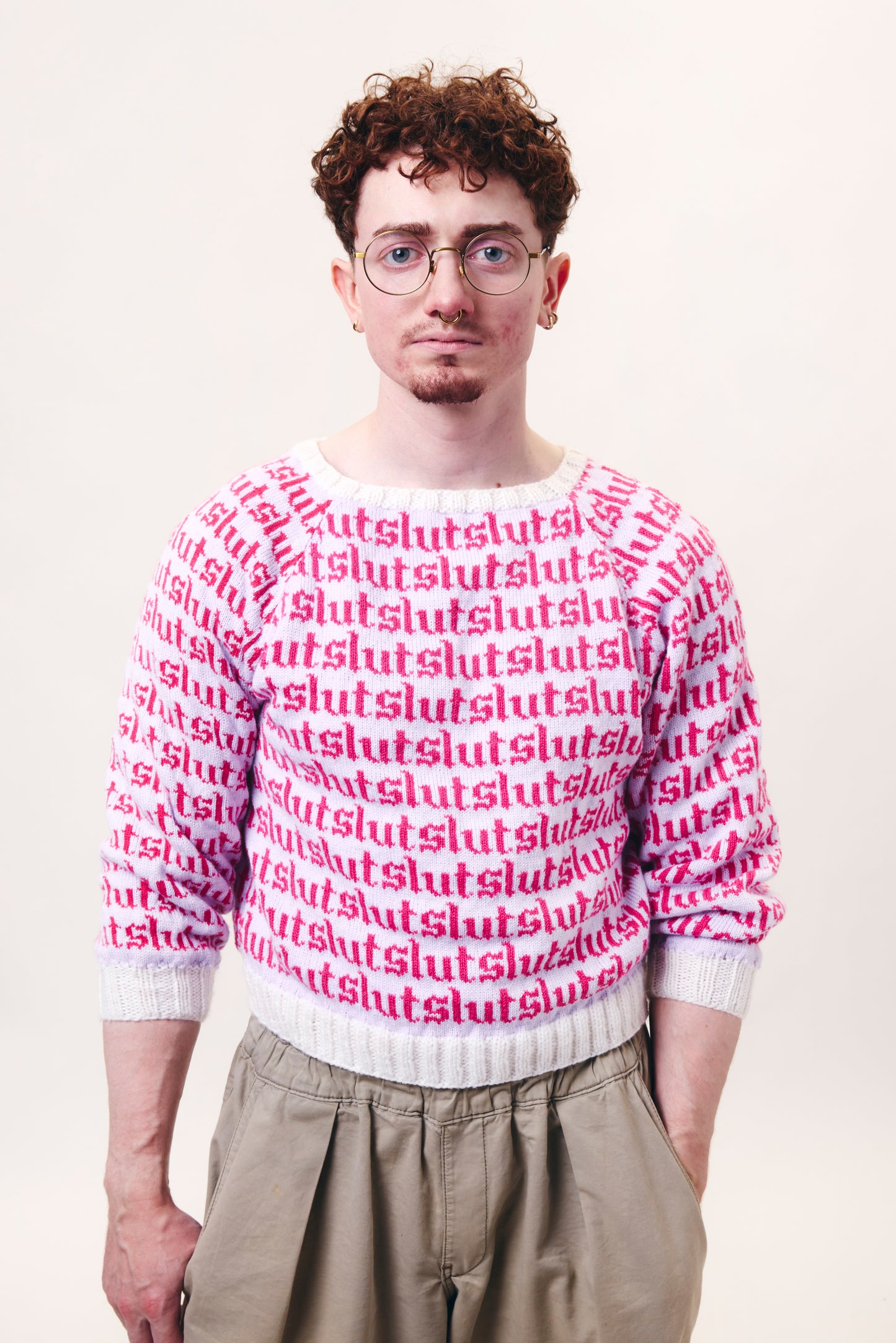 Slut Sweater in Lilac and Pink