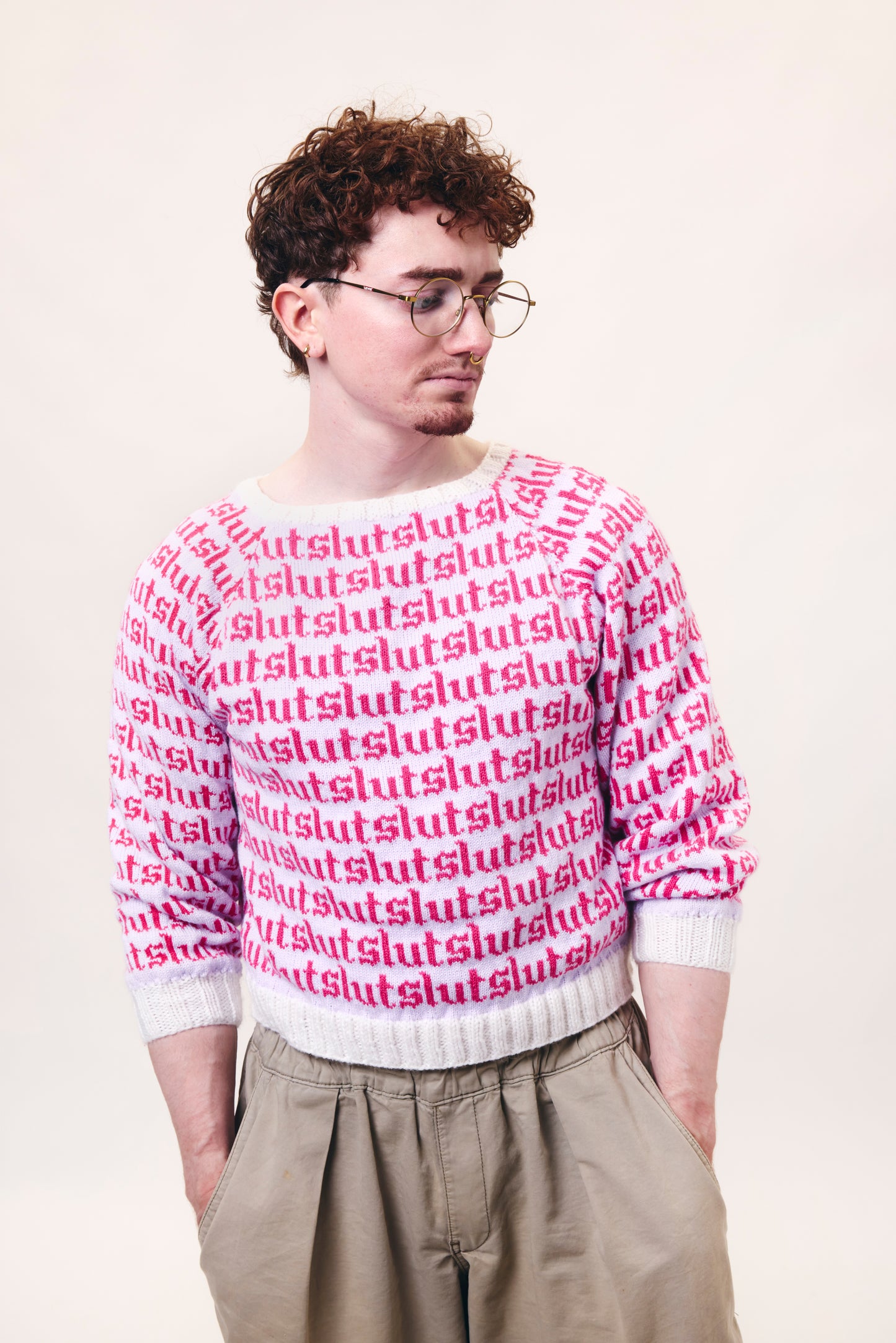 Slut Sweater in Lilac and Pink