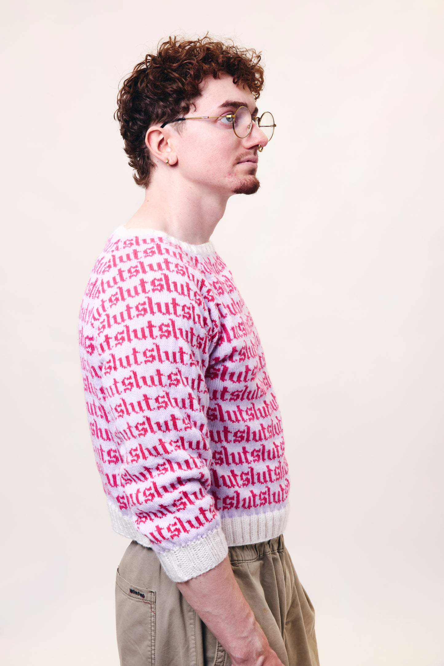 Slut Sweater in Lilac and Pink